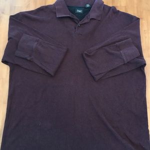 Burgundy Long Sleeve Collard Shirt